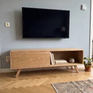 Eiken tv meubel Barcelona