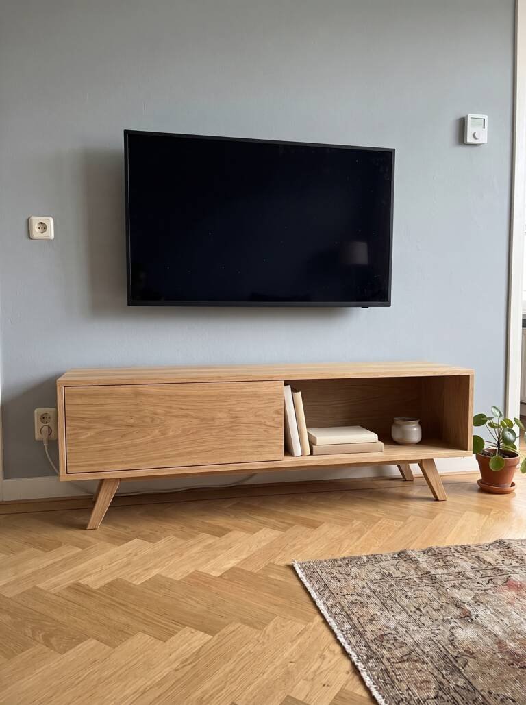 Eiken tv meubel Barcelona