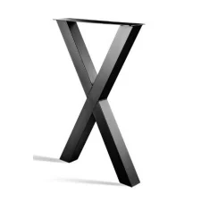 X poot bureau poot zwart gepoedercoat koker 8x4cm 2 maten