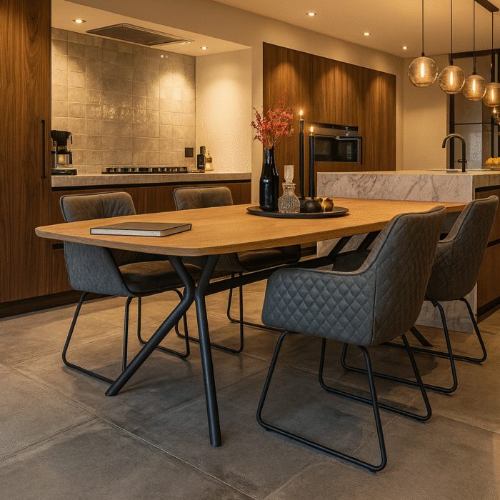 Tafel eikenhout met verjongde rand