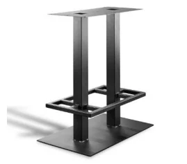 Barframe 2 kokers met voetsteun zwart gepoedercoat 84x49x105 koker 8x8cm