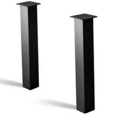 Losse kokerpoten zwart gepoedercoat 72cm hoog koker 10x10cm