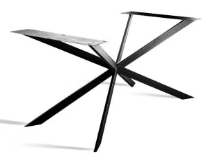 Stalen spinoot spider onderstel zwart gepoedercoat 140x70x72cm koker 8x2cm