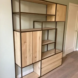 Eikenhouten maatwerk kast met softclose lades en deuren Visser
