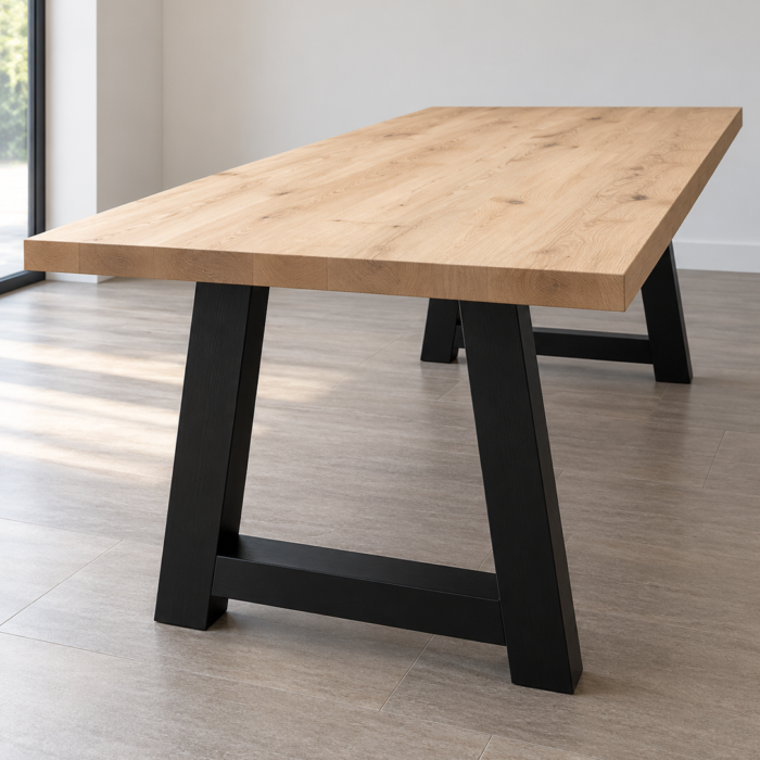 Eettafel eikenhout A-poten