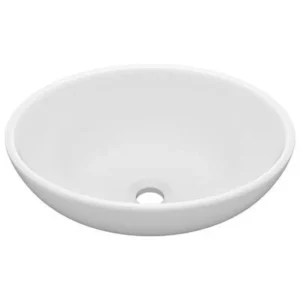 Waskom keramiek ovaal 40x33x13,5cm mat diverse kleuren